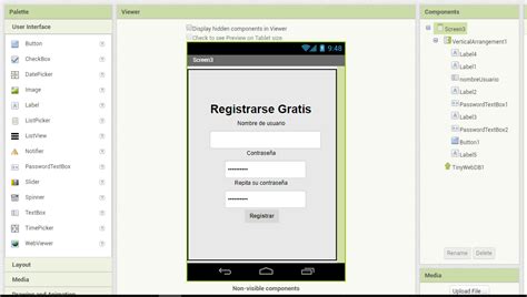app inventor app  login  sign   aplicacion  usuario  contrasena yo androide