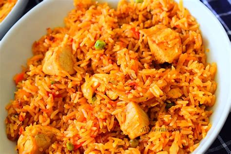 Ghana Jollof Rice With Chicken And Salad File Jollof Rice With