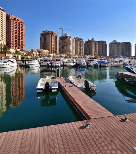 marina   pearl island  doha qatar stock image image  arab street