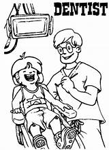 Coloring Pages Dentist Clinic Patient Treating Kid Teeth Dentists Dental Kids Coloringpagesfortoddlers Educate Regularly Brush Need Education Choose Board sketch template