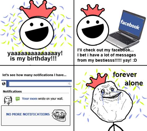 Birthday Facebook Forever Alone Kitten Lol Memes