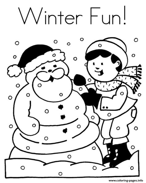 winter fun color pages  printc coloring pages printable