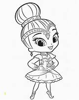 Shimmer Shine Coloring Pages Getdrawings Divyajanani sketch template