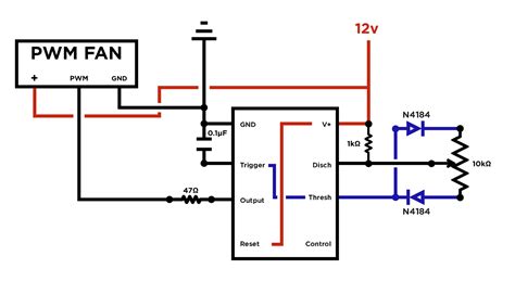 circuit design  wire fan controlled  potentiometer   ic  behaving properly