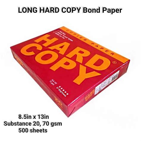 bond paper hard copy  ream  sheets long bond paper gsm lazada ph