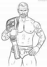 Wwe Randy Orton Luchadores Reigns Seth Rollins Everfreecoloring Mysterio Rey Categorieën Goldberg sketch template