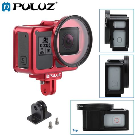 puluz case  gopro hero  black silver white housing shell protective cage insurance frame