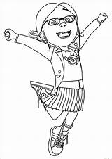 Despicable Coloring Pages Agnes Getdrawings sketch template