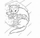 Filhotes Gata Cats Print Tudodesenhos sketch template