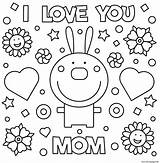 Mum Coloriage Meres Maman Taime Fete sketch template