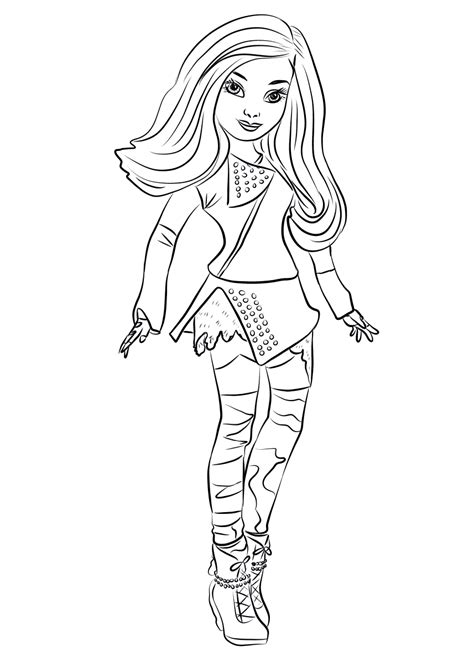 descendants  print    descendants kids coloring pages