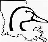 Duck Hunting Coloring Pages Drawing Hunter Clipart Vector Head La Ducks Sticker Decals Unlimited Fishing State Cliparts Louisiana Silhouette Tattoo sketch template