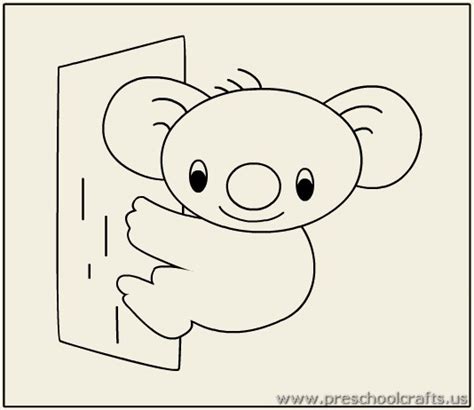 printable koala coloring pages  kids preschool crafts