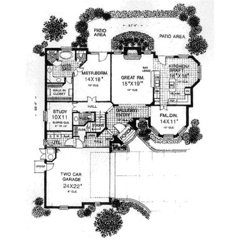tudor style house plan  beds  baths  sqft plan   country style house plans