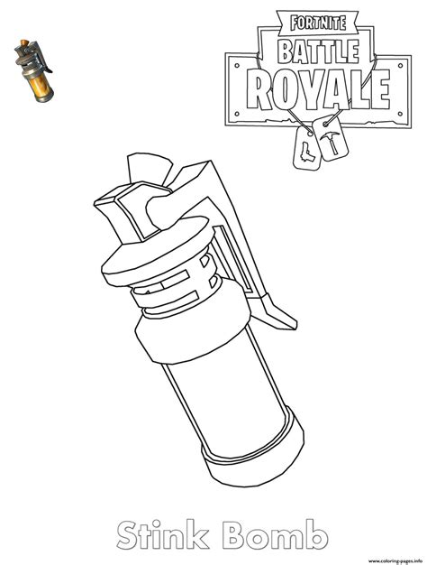 stink bomb fortnite item coloring page coloring pagesinfo coloring home