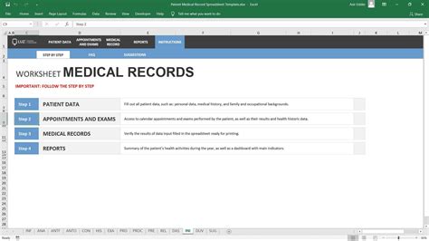 Patient Medical Record Excel Spreadsheet Template Luz Templates