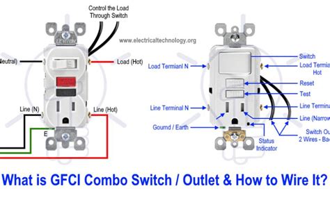 wire gfci combo switch outlet gfci switchoutlet wiring electronic engineering