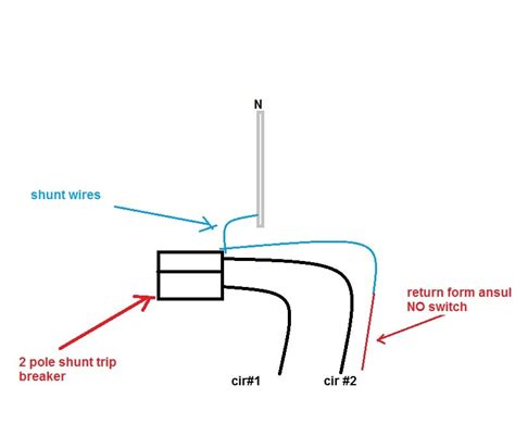 shunt trip circuit breaker wiring diagram wiring diagram breaker fault arc square  shunt trip