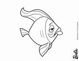 Fish Sad Coloring Pages Printable Drawing Barbie Mermaid Hellokids Tiny Color sketch template
