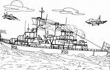 Coloring Pages Frigate Danish Class Destroyer Submarine Transport Battleship Colorkid Print sketch template