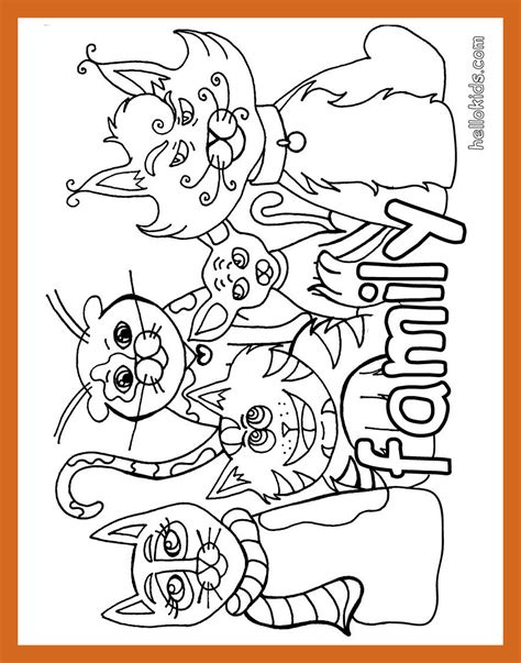 cat family coloring pages  getdrawings