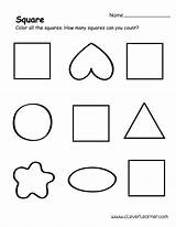 Square Shape Activity Shapes Worksheet Sheets Cleverlearner School Children sketch template