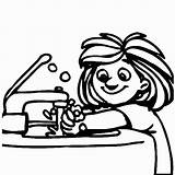 Washing Hands Coloring Pages Wash Hand Kids Clipart Girl Drawing Color Clip Easy Make Bestcoloringpagesforkids Clipartmag Popular Visit sketch template