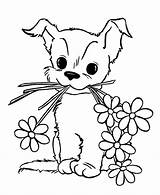 Coloring Puppy Pages Cute Girls Printable Getcolorings Color sketch template