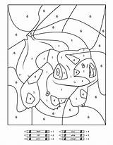 Pokemon Coloring Color Printable Pages Worksheets Kids Number Numbers Printables Sheets Pikachu Math Disney Bulbasaur Activity Colouring Charmander Activities Summer sketch template