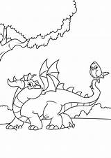 Dragon Coloring Draak Vogel Met Kleurplaat Drache Mit Pages Malvorlage Bilde Fugl Drage Med Fargelegge Cute Oiseau Coloriage Avec Tail sketch template