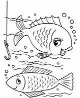 Coloring Pages Fish Fishes Printable Kids sketch template
