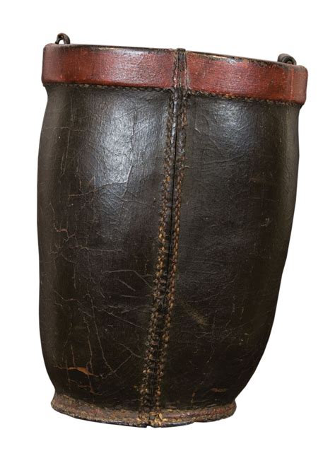 lot  leather fire bucket willis henry auctions