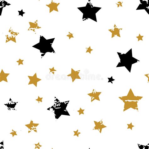 gold star pattern stock vector illustration  seamless