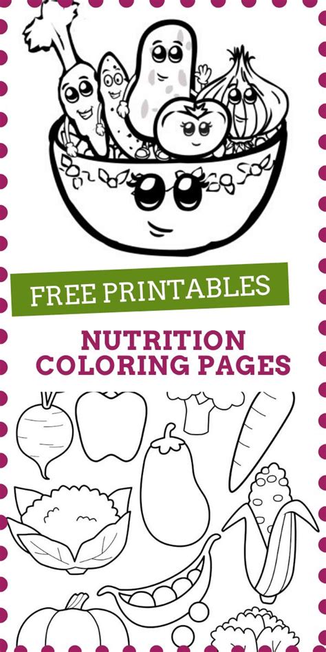 printable nutrition coloring pages  kids