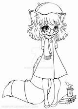 Yampuff Chibi Lineart Raccoon Ldshadowlady Colorier Visiter sketch template