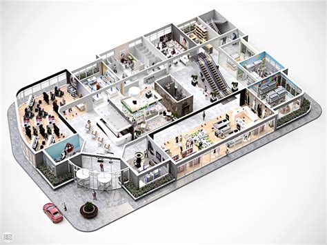 shopping center conceptual  floor plan