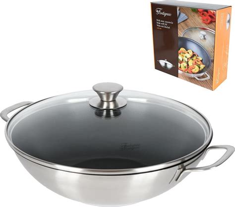 fontignac wok pan met deksel  cm bol
