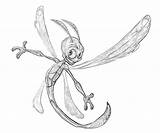 Dragonfly Sparx Coloring Pages Cute Printable Another sketch template