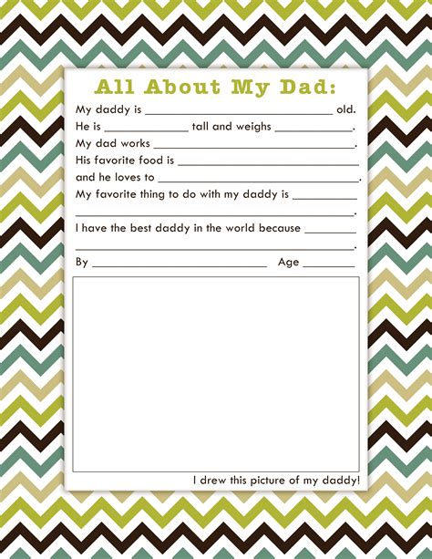dad printable gift fathers day crafts fathers day