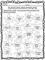 Antonyms Synonyms Synonym Antonym Worksheets Language Identifying Foldable Grammar Pay sketch template
