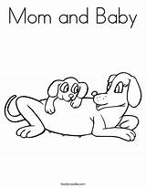 Coloring Puppy Dog Baby Mom Worksheet Pup Built California Usa Print Twistynoodle Favorites Login Add Ll Noodle sketch template