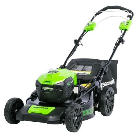 greenworks  volt lithium ion  propelled   cordless electric lawn mower   cordless