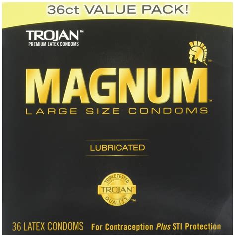 Trojan Magnum Lubricated Condoms 1936806 Large Box Of 36