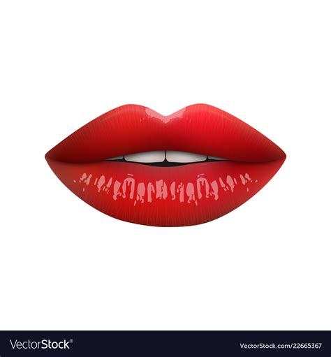 red lips isolated royalty free vector image vectorstock