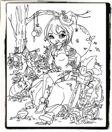 anime halloween coloring pages  file include svg png eps dxf