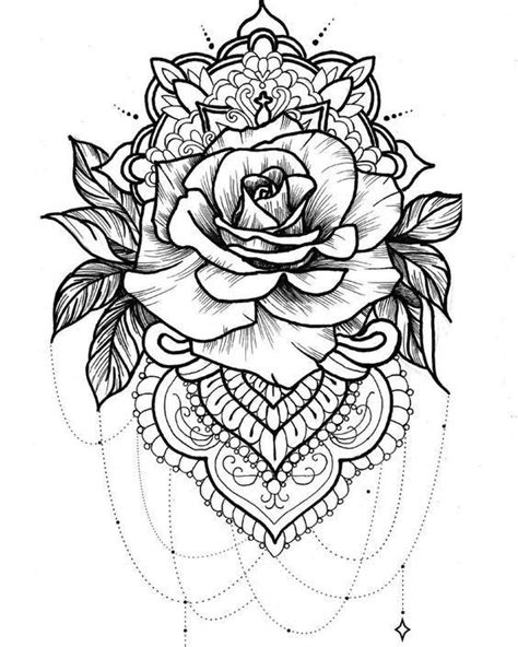 Greyscale Rose Mandala Tattoo Idea Tattoos Rose Tattoos Fake Tattoos