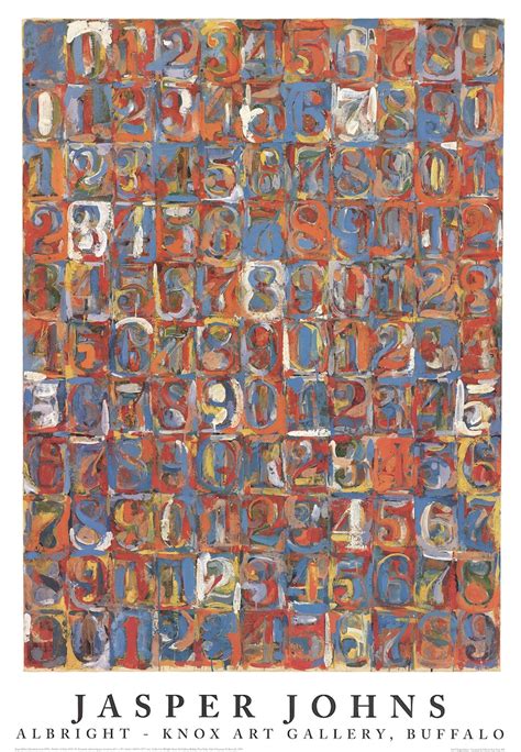 jasper johns numbers  color    poster etsy
