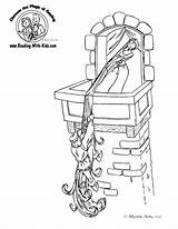 Coloring Fairy Tale Pages Rapunzel Barber Shop Sheets Kids Cartoon Castle Drawing Fairytale Tales Printable Sheet Print Sketch Getcolorings Getdrawings sketch template