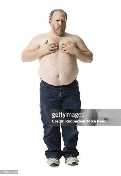 Fat Man Standing No Shirt Photos And Premium High Res Pictures Getty