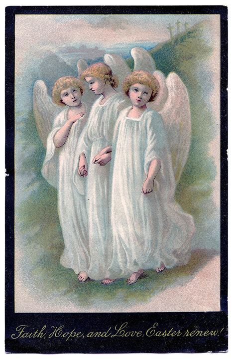 Vintage Easter Clip Art 3 Beautiful Angels The